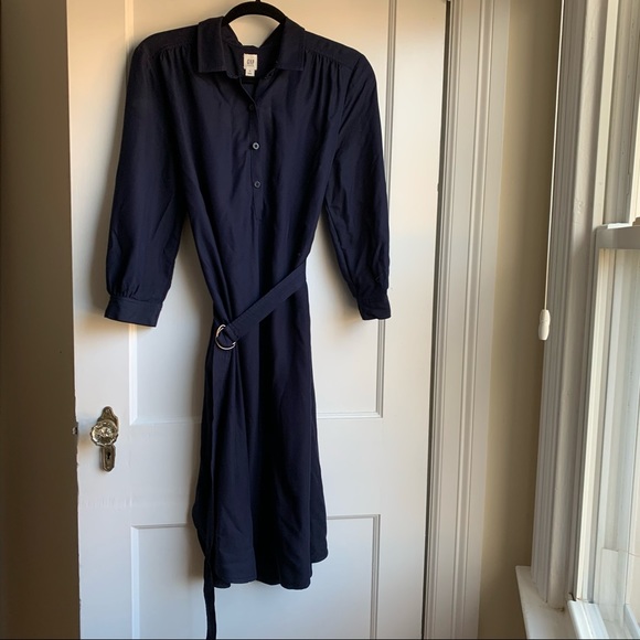 GAP Dresses & Skirts - Gap Maternity Navy Shirt Dress with Belt